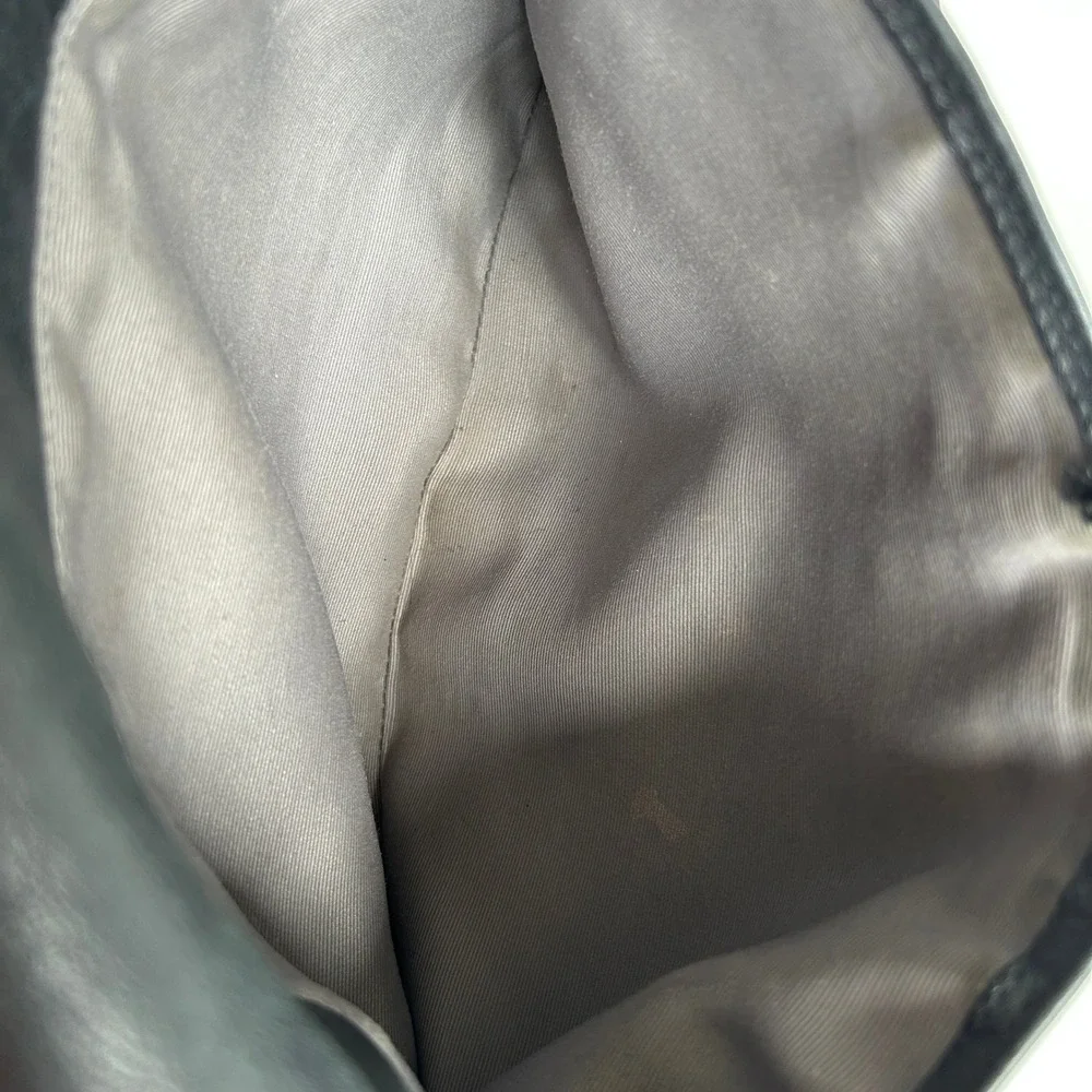 Coach Soho Pleated Flap Black Pebbled Leather Shoulder‎ Bag Good